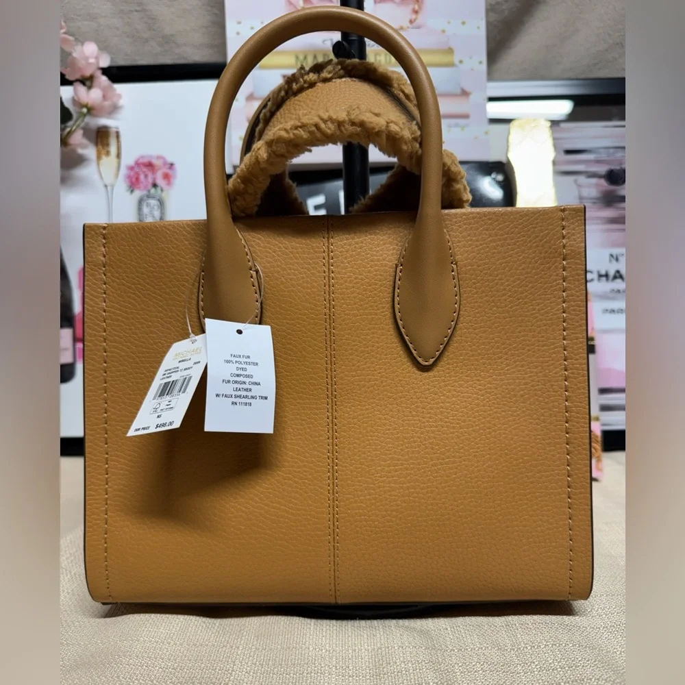 NWT $498 MSRP Michael Michael Kors Tan Satchel/Crossbody - Picture 2 of 3